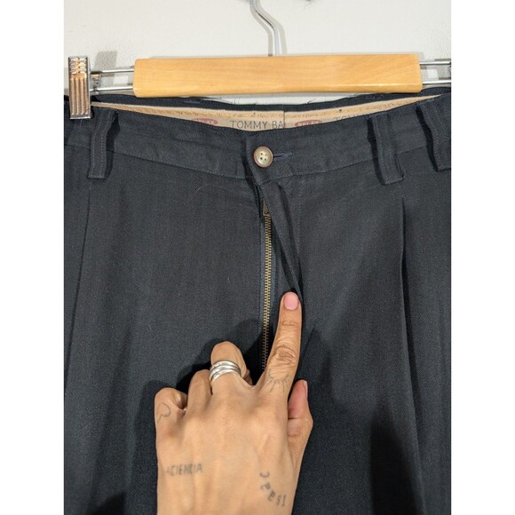 Tommy Bahama Mens Black Silk Dress Pants‎ Sz 36 Resortwear Business Casual Work - Picture 4 of 9